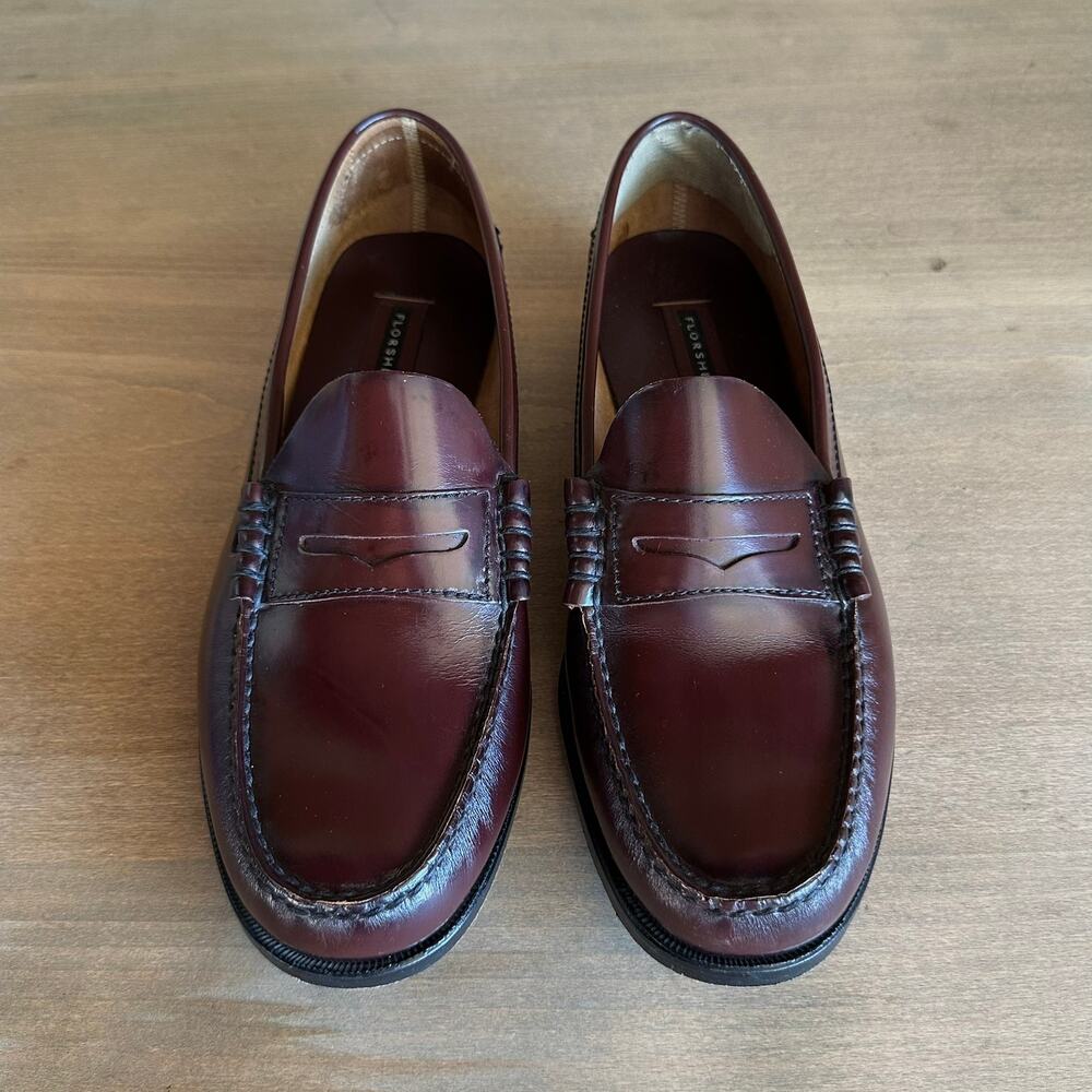 Florsheim Berkley Penny Loafers Burgundy 10 3E
